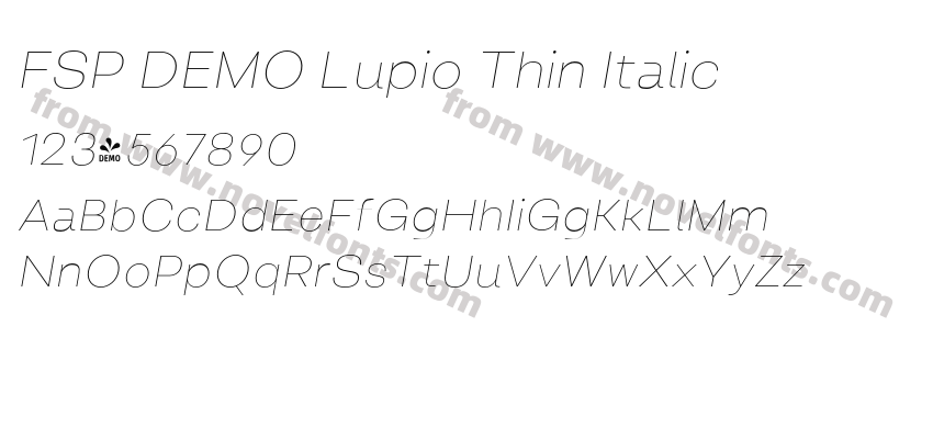 FSP DEMO Lupio Thin ItalicPreview