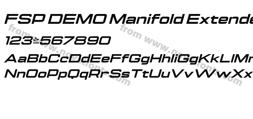 FSP DEMO Manifold ExtendedCF Heavy ItalicPreview