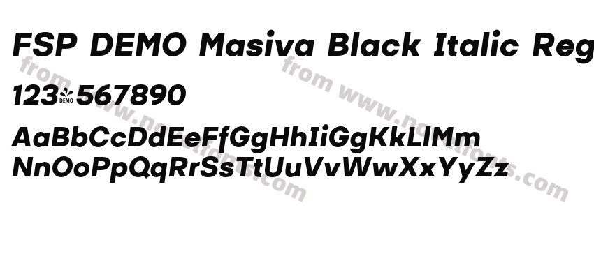 FSP DEMO Masiva Black Italic RegularPreview