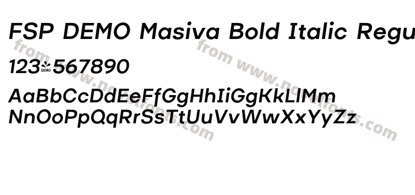 FSP DEMO Masiva Bold Italic RegularPreview