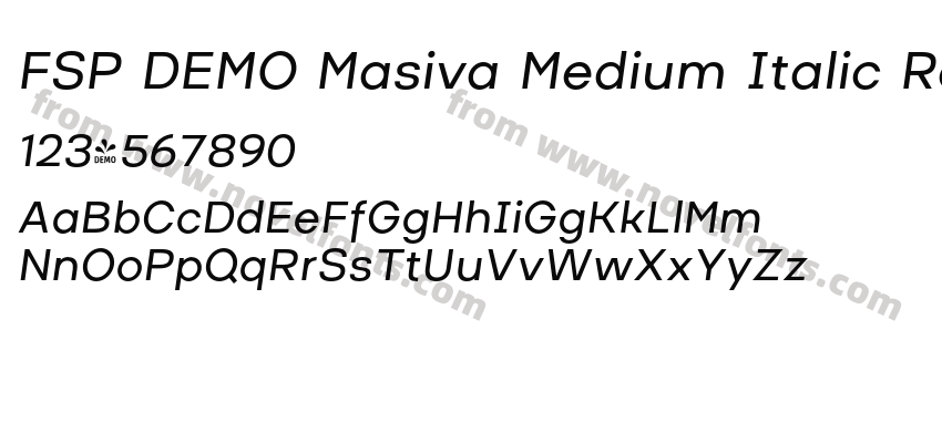 FSP DEMO Masiva Medium Italic RegularPreview