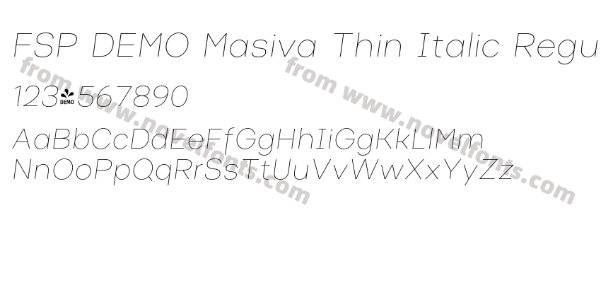 FSP DEMO Masiva Thin Italic RegularPreview