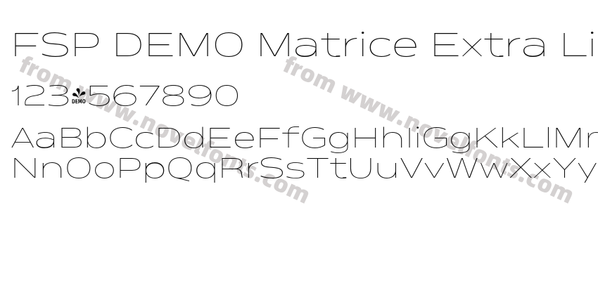FSP DEMO Matrice Extra Light RegularPreview