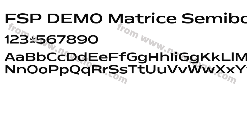 FSP DEMO Matrice Semibold RegularPreview