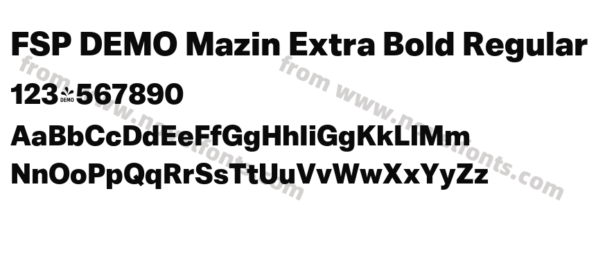 FSP DEMO Mazin Extra Bold RegularPreview