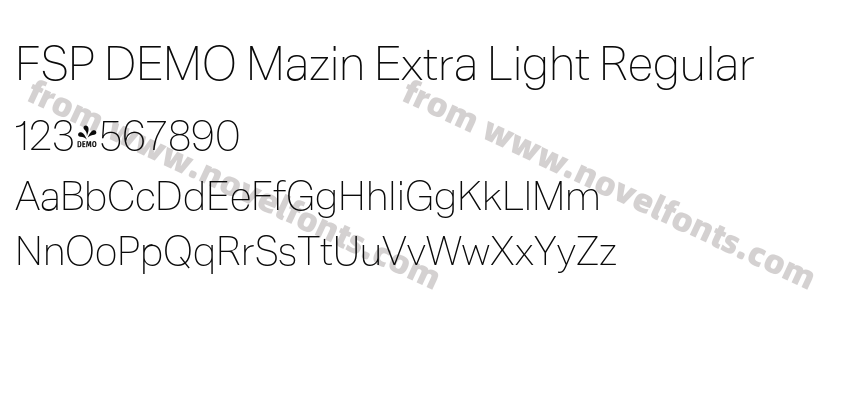 FSP DEMO Mazin Extra Light RegularPreview
