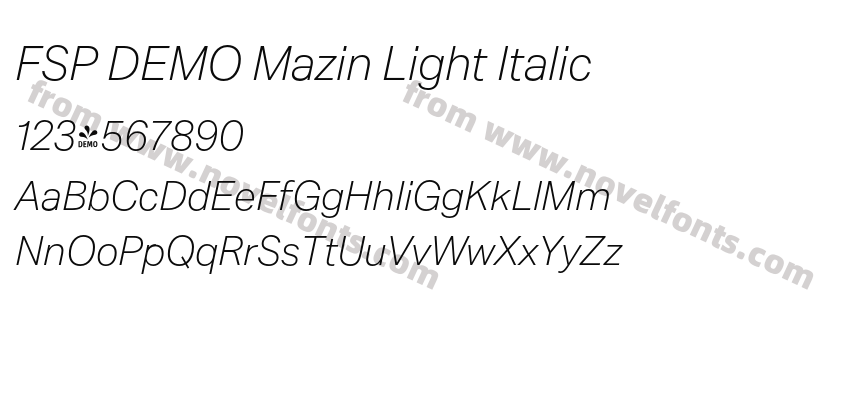 FSP DEMO Mazin Light ItalicPreview