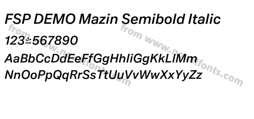 FSP DEMO Mazin Semibold ItalicPreview