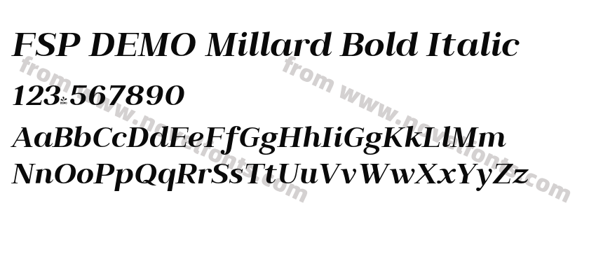 FSP DEMO Millard Bold ItalicPreview