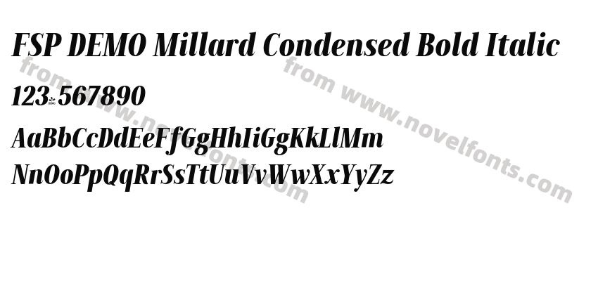 FSP DEMO Millard Condensed Bold ItalicPreview