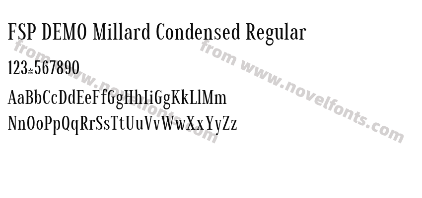FSP DEMO Millard Condensed RegularPreview