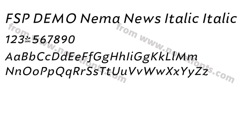 FSP DEMO Nema News Italic ItalicPreview