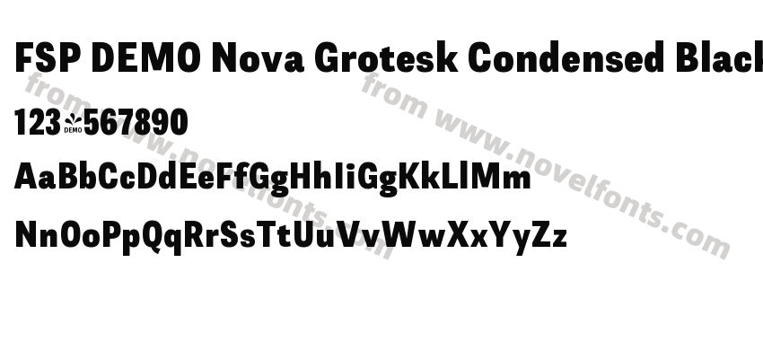 FSP DEMO Nova Grotesk Condensed Black RegularPreview