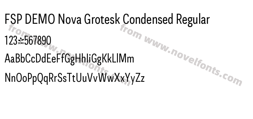 FSP DEMO Nova Grotesk Condensed RegularPreview