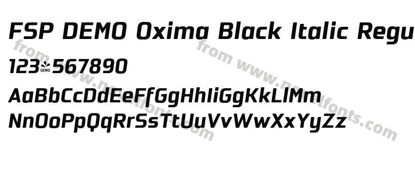 FSP DEMO Oxima Black Italic RegularPreview