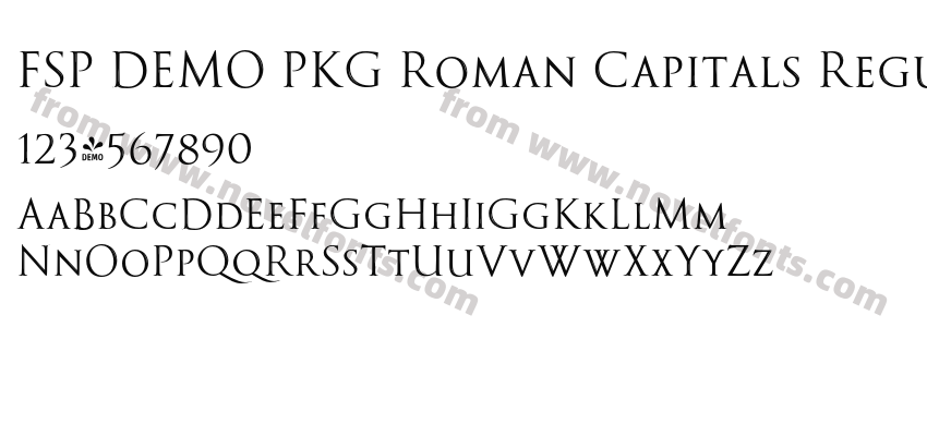 FSP DEMO PKG Roman Capitals RegularPreview