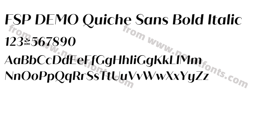 FSP DEMO Quiche Sans Bold ItalicPreview