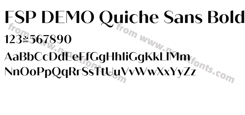 FSP DEMO Quiche Sans BoldPreview