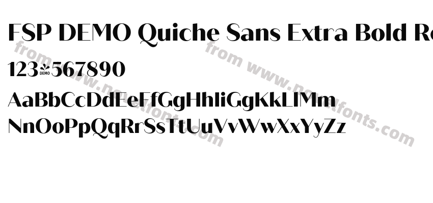 FSP DEMO Quiche Sans Extra Bold RegularPreview