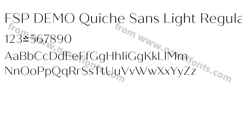 FSP DEMO Quiche Sans Light RegularPreview