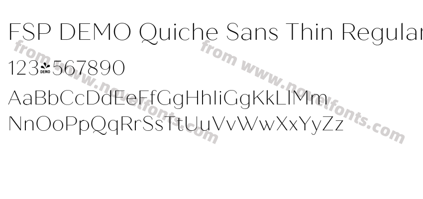 FSP DEMO Quiche Sans Thin RegularPreview