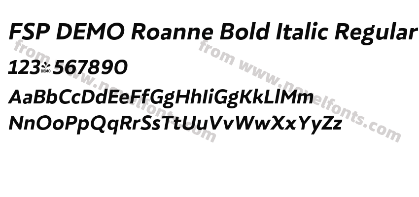 FSP DEMO Roanne Bold Italic RegularPreview