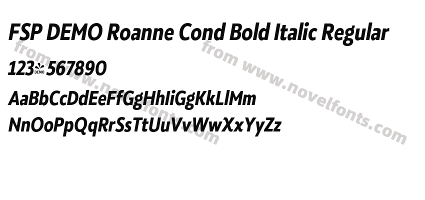 FSP DEMO Roanne Cond Bold Italic RegularPreview