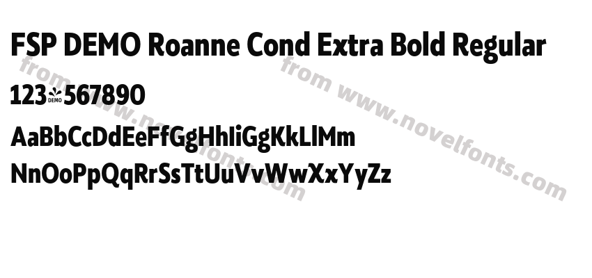 FSP DEMO Roanne Cond Extra Bold RegularPreview
