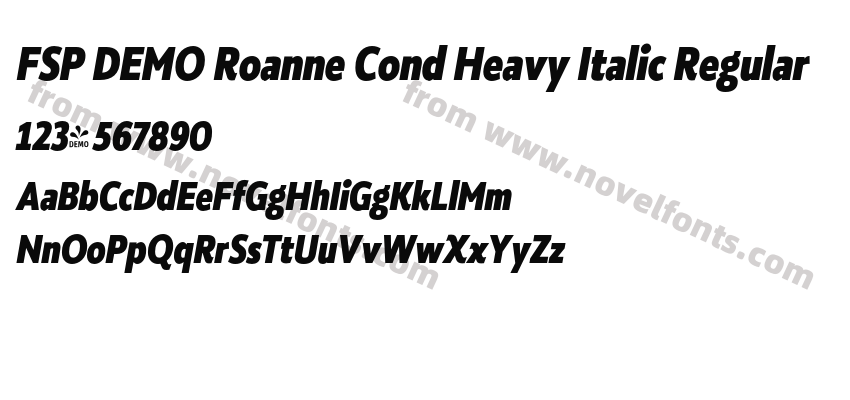 FSP DEMO Roanne Cond Heavy Italic RegularPreview