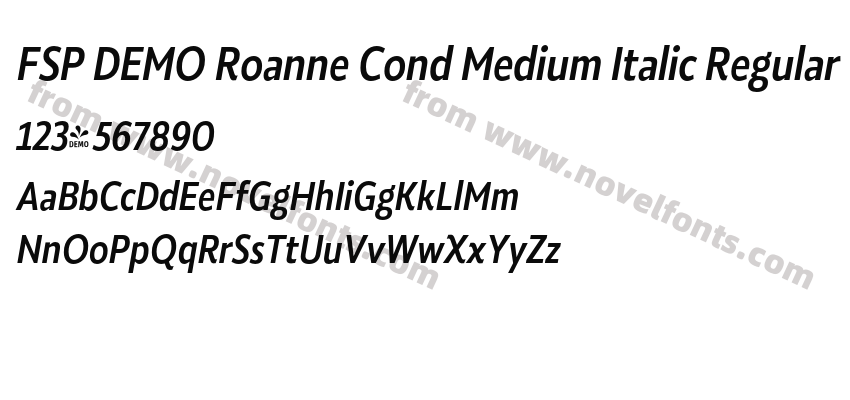 FSP DEMO Roanne Cond Medium Italic RegularPreview