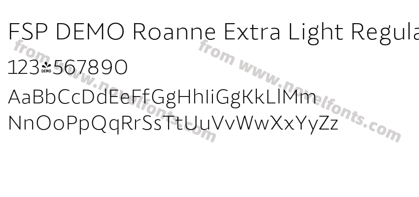 FSP DEMO Roanne Extra Light RegularPreview