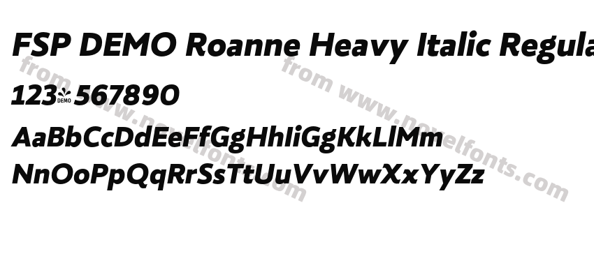 FSP DEMO Roanne Heavy Italic RegularPreview