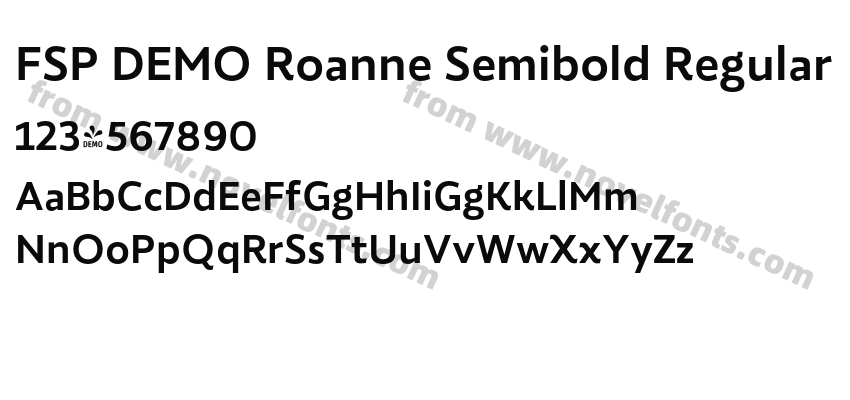 FSP DEMO Roanne Semibold RegularPreview