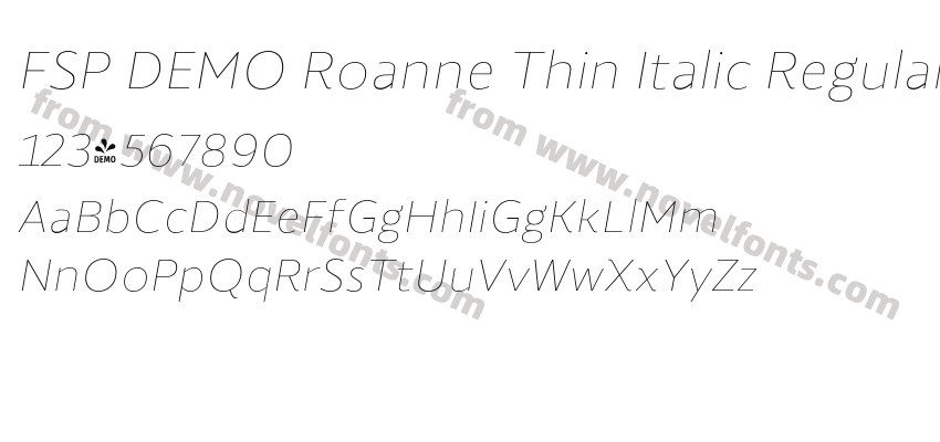FSP DEMO Roanne Thin Italic RegularPreview
