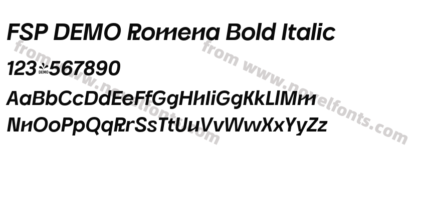 FSP DEMO Romena Bold ItalicPreview