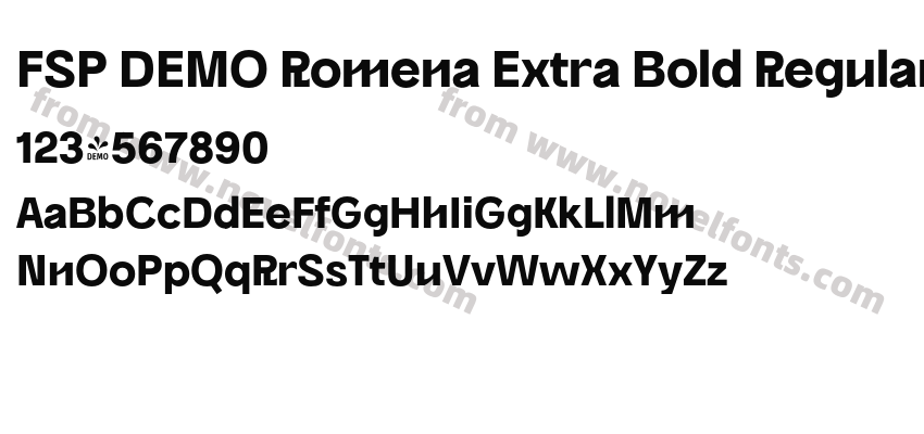 FSP DEMO Romena Extra Bold RegularPreview