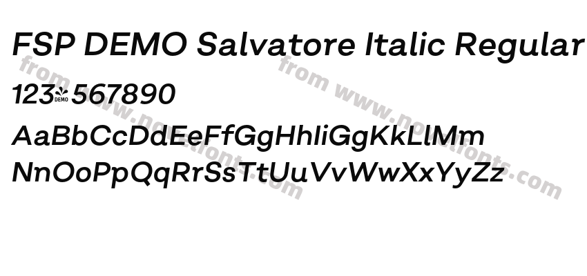 FSP DEMO Salvatore Italic RegularPreview