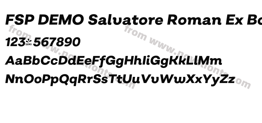 FSP DEMO Salvatore Roman Ex Bold Italic RegularPreview