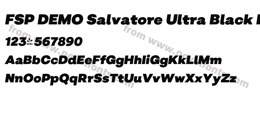 FSP DEMO Salvatore Ultra Black Italic RegularPreview