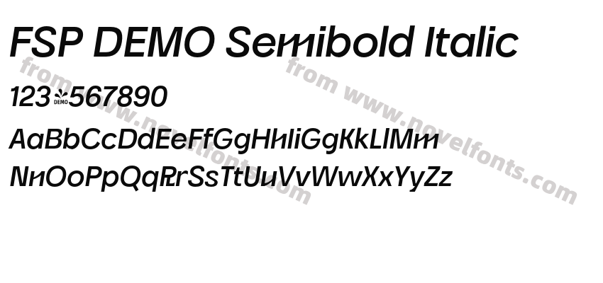 FSP DEMO Semibold ItalicPreview