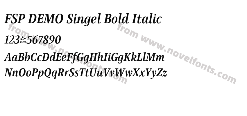 FSP DEMO Singel Bold ItalicPreview