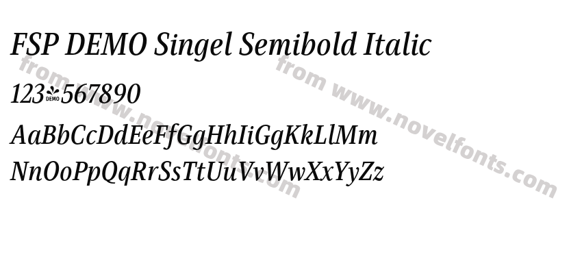 FSP DEMO Singel Semibold ItalicPreview