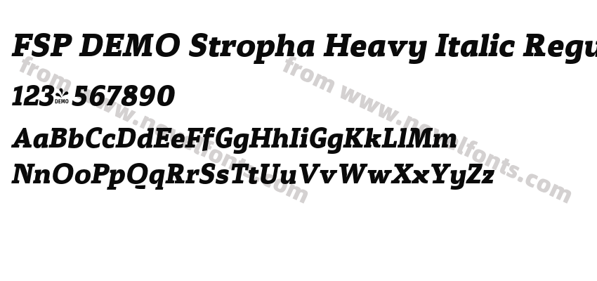 FSP DEMO Stropha Heavy Italic RegularPreview