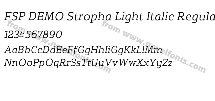 FSP DEMO Stropha Light Italic RegularPreview