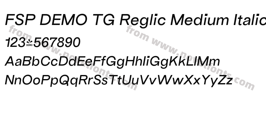 FSP DEMO TG Reglic Medium ItalicPreview