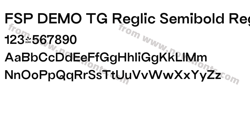 FSP DEMO TG Reglic Semibold RegularPreview