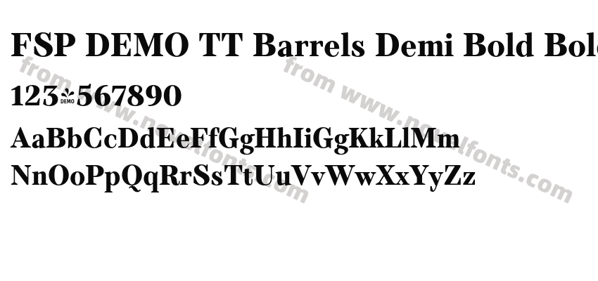 FSP DEMO TT Barrels Demi Bold BoldPreview
