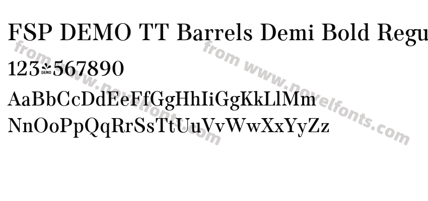FSP DEMO TT Barrels Demi Bold RegularPreview