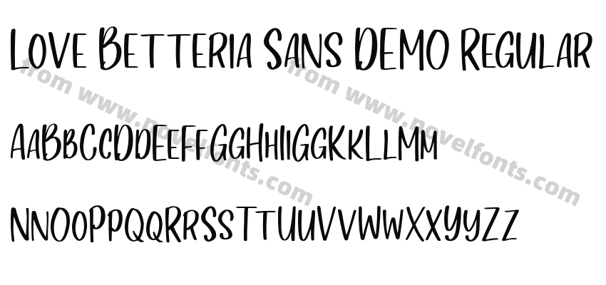 Love Betteria Sans DEMO RegularPreview