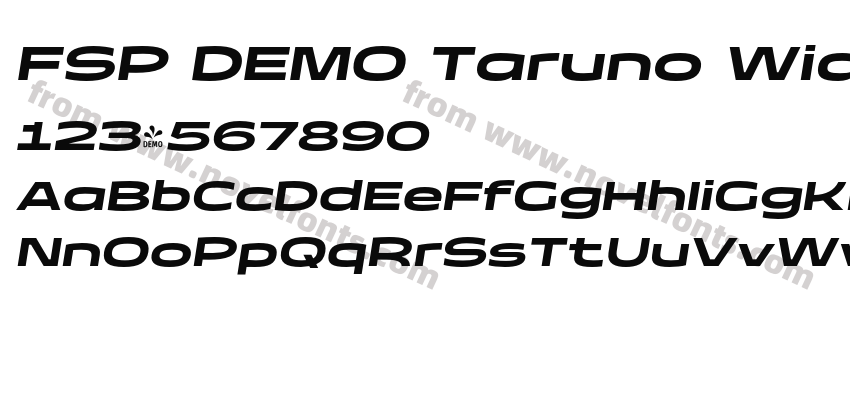 FSP DEMO Taruno Wide Bold ItalicPreview